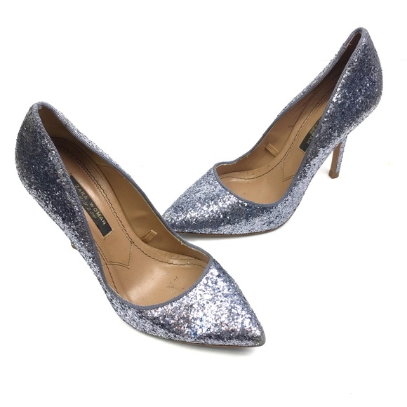 Zara Shoes - ZARA Glitter/Sparkle Silver Pumps Size 37